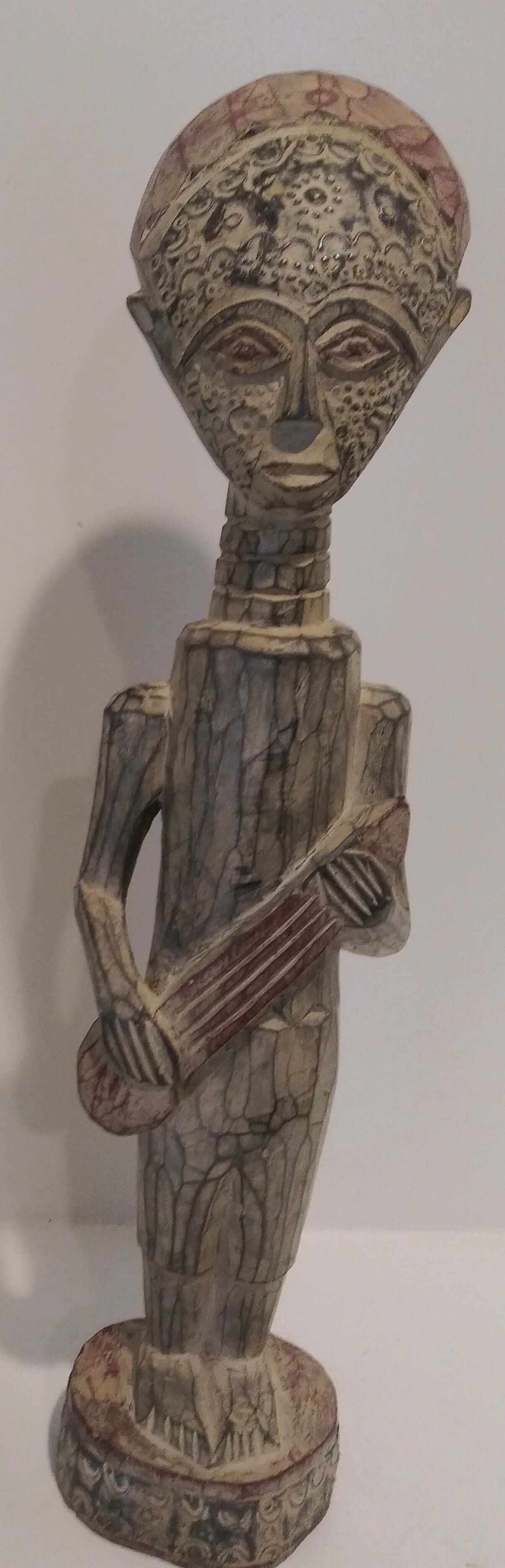 Handcrafted African tribal statue symbolizing strength and cultural heritage