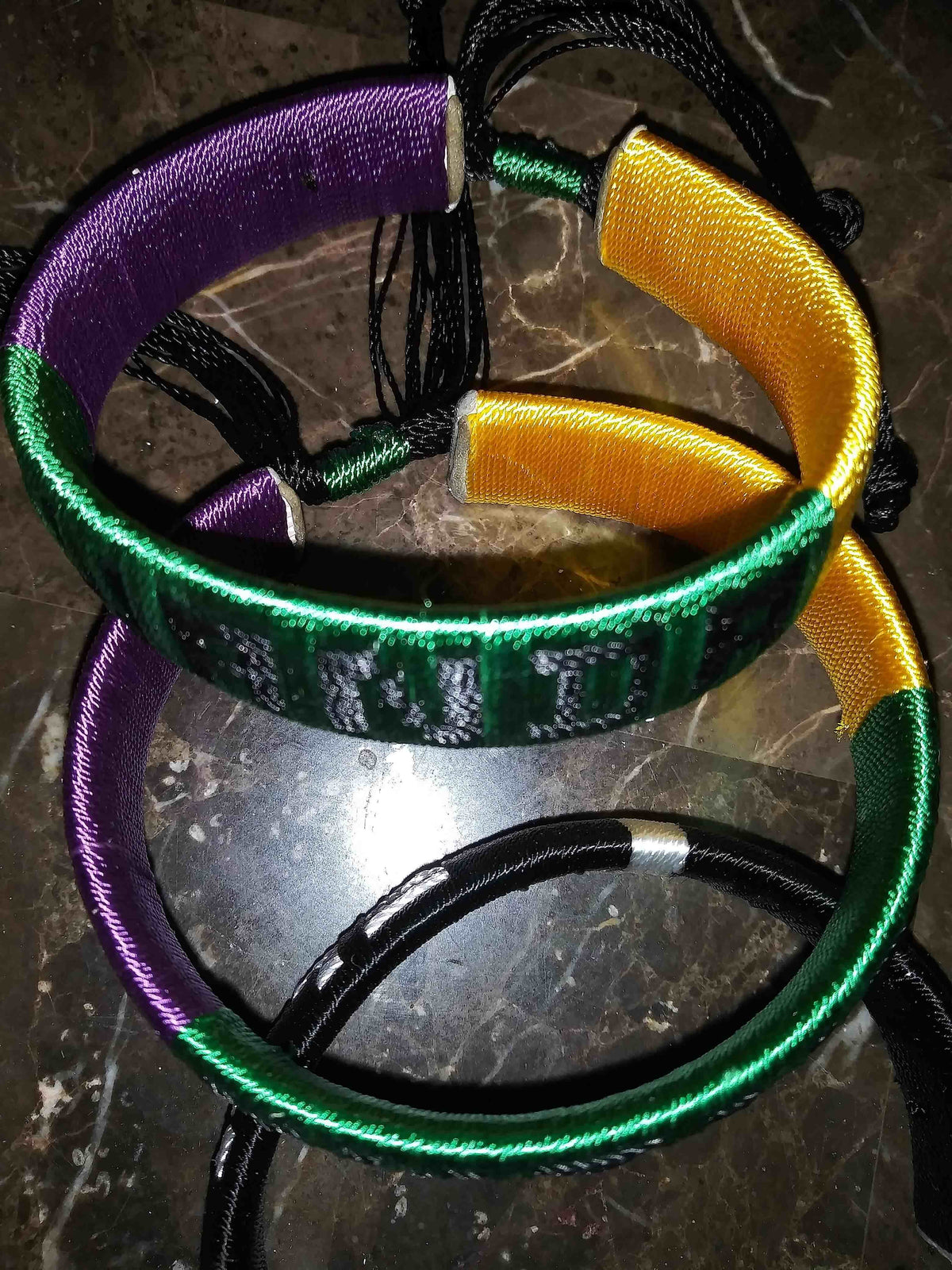 Handmade elegant bracelets in vibrant colors, showcasing intricate craftsmanship for stylish accessorizing.