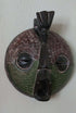 Handcrafted Round Lovers Mask with African tribal patterns symbolizing love and unity